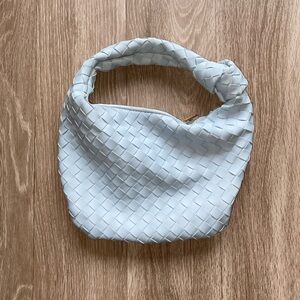 Sincerely Jules Sky Blue Woven Shoulder Bag